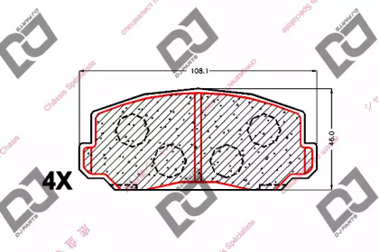 Комплект тормозных колодок DJ PARTS BP1731